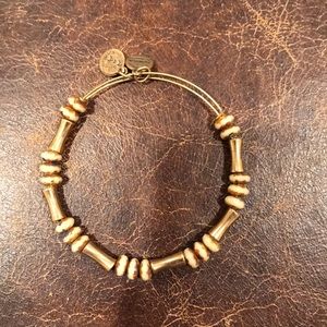 Alex and Ani gold and brown beaded bangle